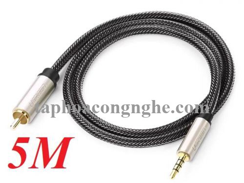 Ugreen 20735 5M chỉ dùng cho tv xiaomi chỉ tương thích với tv xiaomi màu Xám Cáp âm thanh bông sen Coaxial sang 3.5mm dương cao cấp AV132 30020735